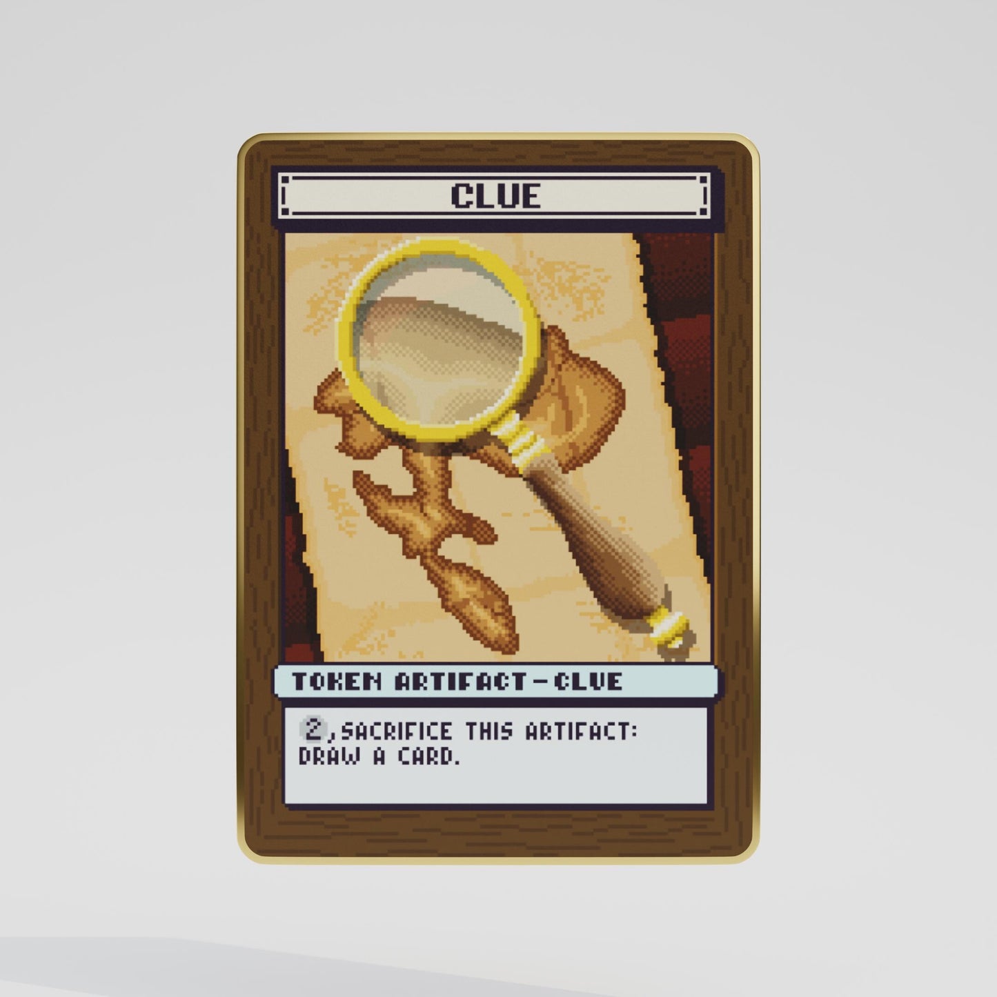 Metallic Clue Token For Magic The Gathering