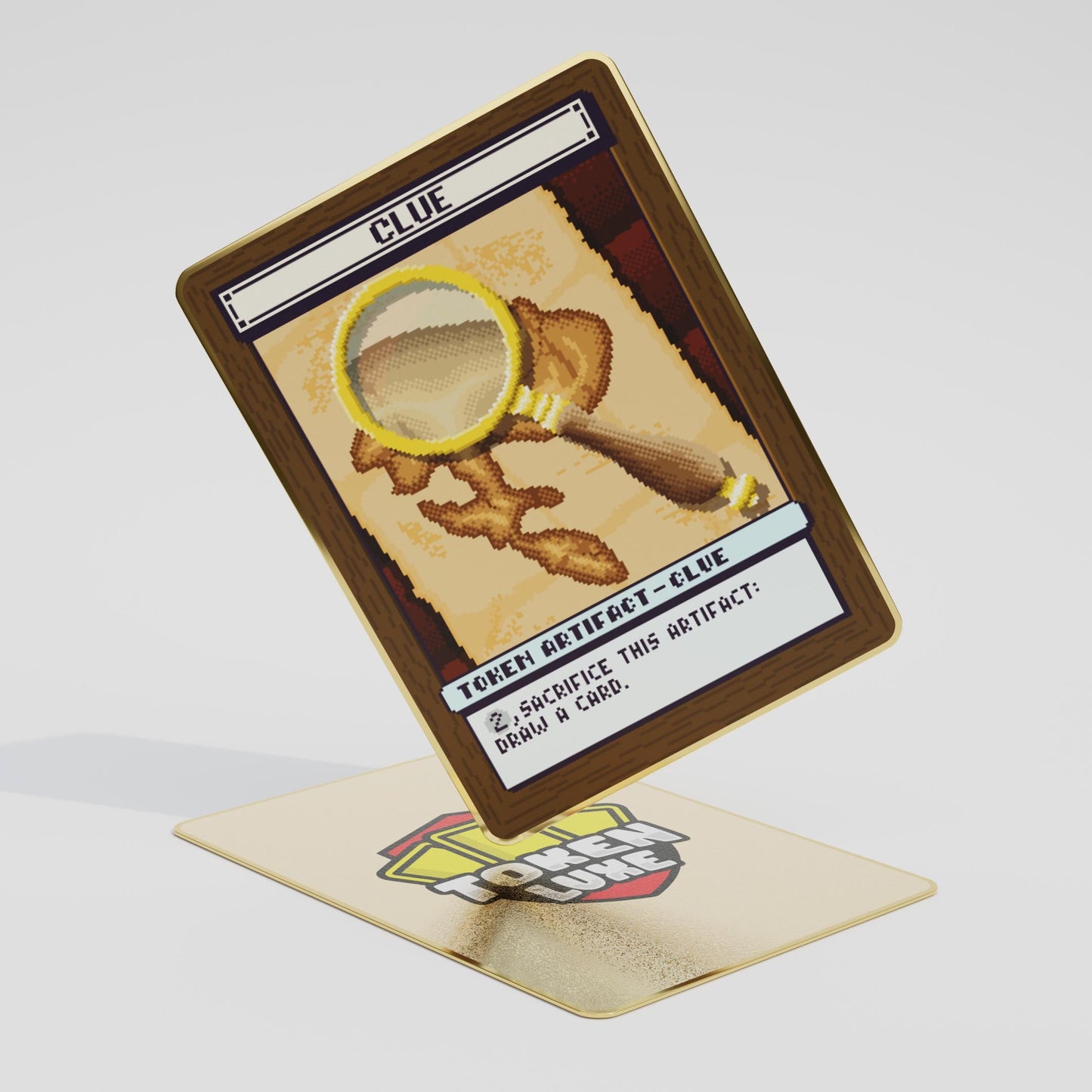 Metallic Clue Token For Magic The Gathering